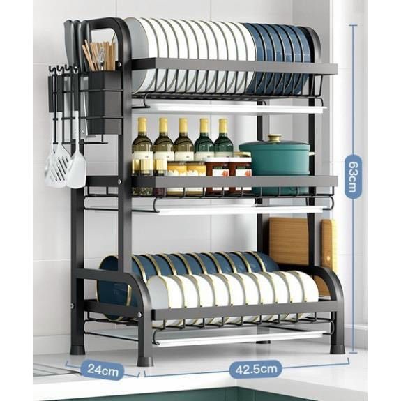 Giá úp bát đĩa 3 tầng